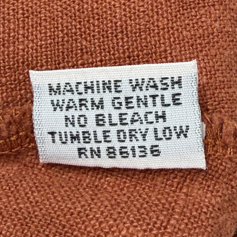 Bryn Walker Asymmetric Tunic BW M US 12/14 Orange Linen Oversized Lagenlook EUC - Picture 5 of 6